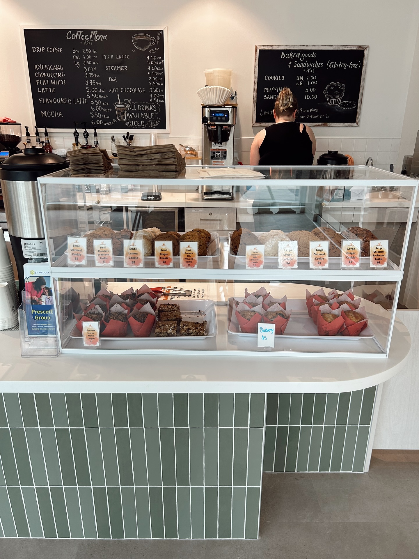 display counter featuring baked goods at north end bakery
